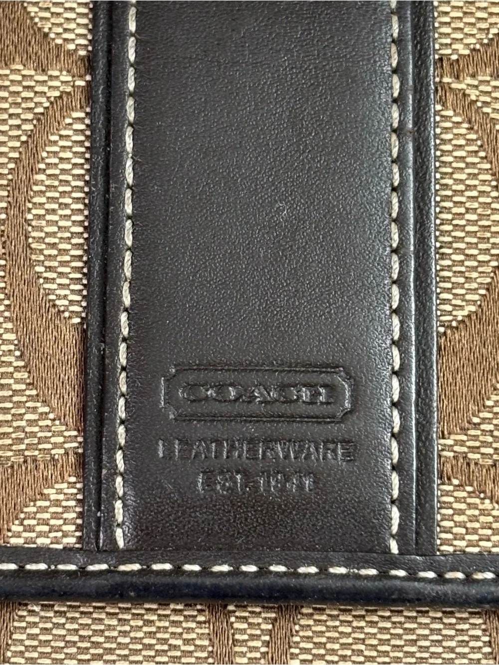 Coach Brown/Tan Signature Canvas Continental Wallet